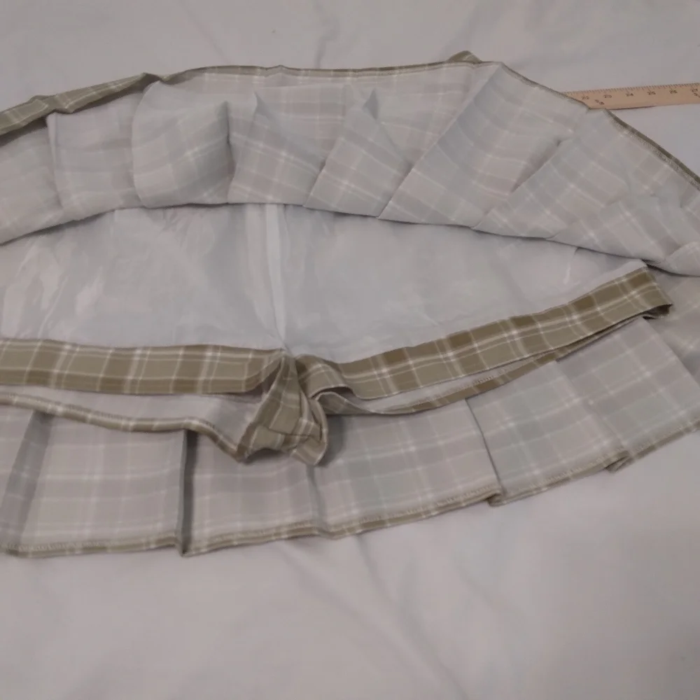 3X Green Plaid Skort